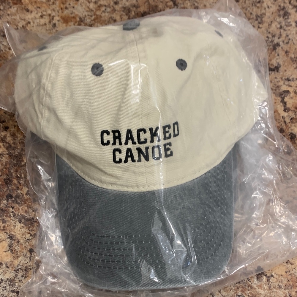 CRACKED CANOE PADDLE SLOWER Cap with Denim Visor. NWT